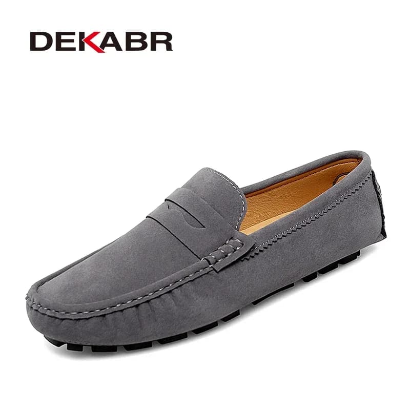 DEKABR 2025 New Couple Casual Shoes Slip-on Handmade Comfortable Breathable High Quality Pu Leather Loafers Fashion Size 35-48