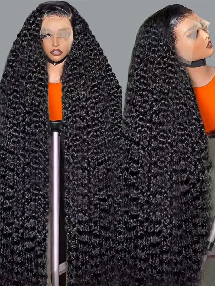 CEXXY 250% High Density Loose Deep Wave 30 40 46Inch 13x6 13x4 HD Lace Frontal Human Hair Wig Brazilian Raw Curly Wigs For Women