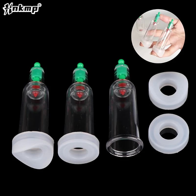 1Pcs Silicone Cupping Massage Health B7 Cans Vacuum Cupping Chinese Medicine Ventosa Terapia Plastic Cup Finger Small Gas