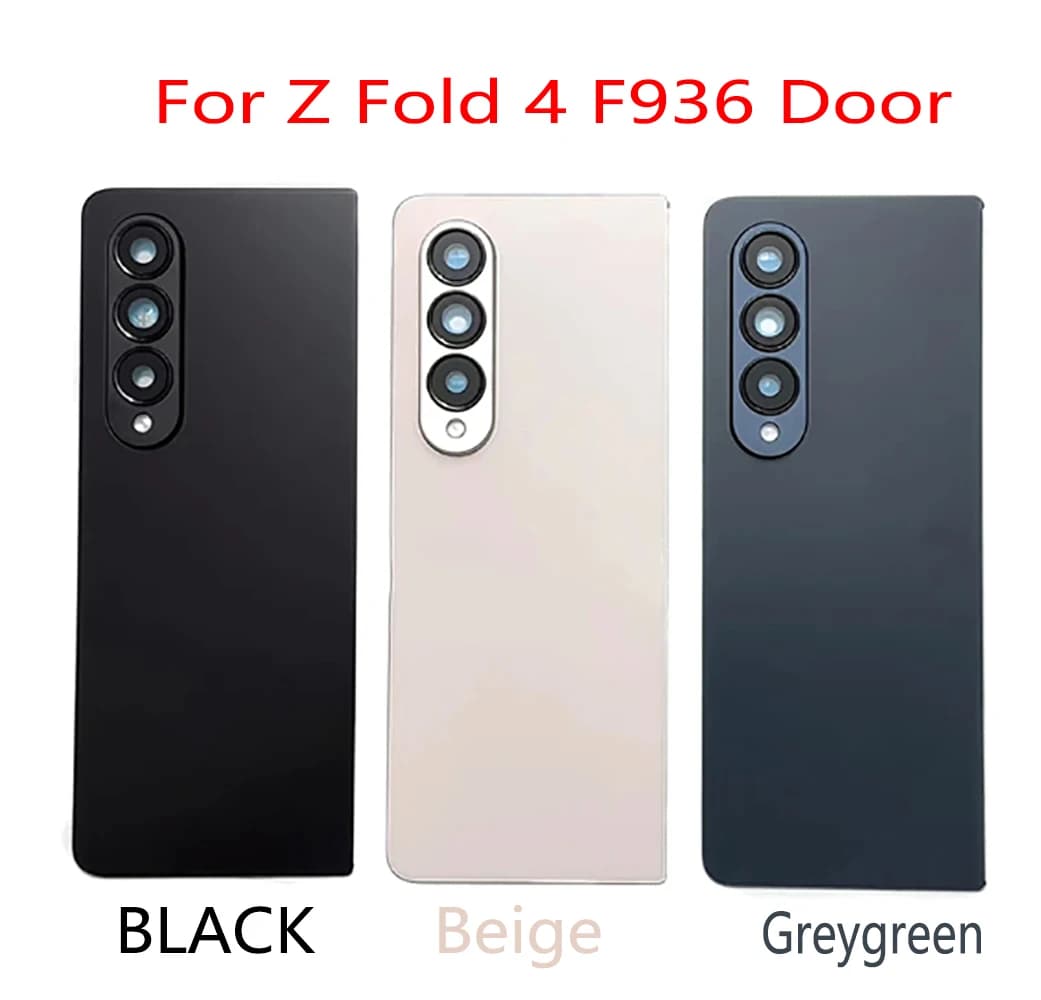 Back Housing Battery Cover Glass Door with Camera bezel lens Replacement for Samsung Galaxy Z Fold 4 F936 U N B/DS W