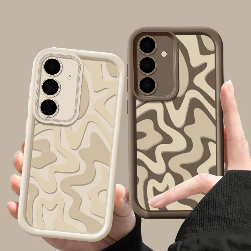 Striped Pattern Phone Case For Samsung Galaxy A16 A55 A54 A15 A14 A25 A35 A56 5G S25 Edge S25 S24 S23 S22 Ultra S24 FE TPU Cover