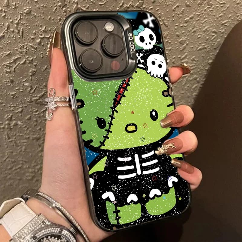 Sanrio Pirate Hello Kitty KT Halloween Phone Case For iPhone 16 15 14 13 Pro Max 11 12 13 Pro XR XS MAX 7 8 Plus Girl Y2K Cover