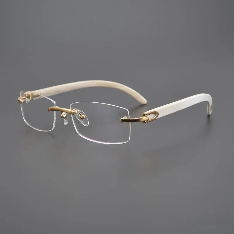 Natural Horn Archer for Men and Women Tide Business Myopia Frameless Square Glasses Frame Custom Prescription Anti-blue Lens