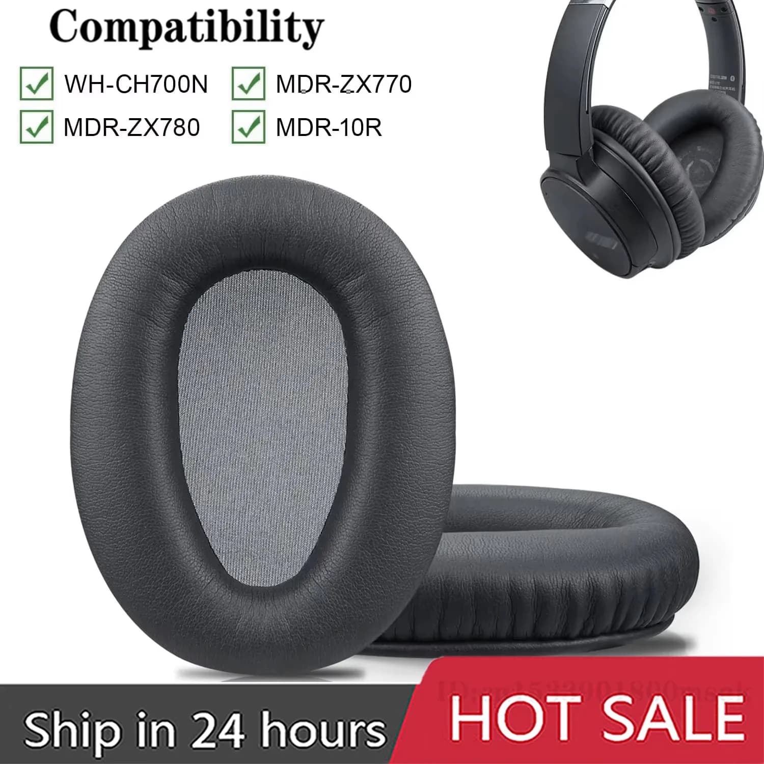 Replacement Ear pads for Sony WH-CH700N CH710 ZX770BN 780DC Headphones Memory Foam Ear Cushions High Quality Earpads headset
