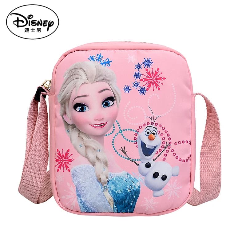 Disney New Cartoon Frozen Children's Bag Baby Girl Cute Princess Crossbody Bag Elsa Gift Shoulder Mobile Phone Bag