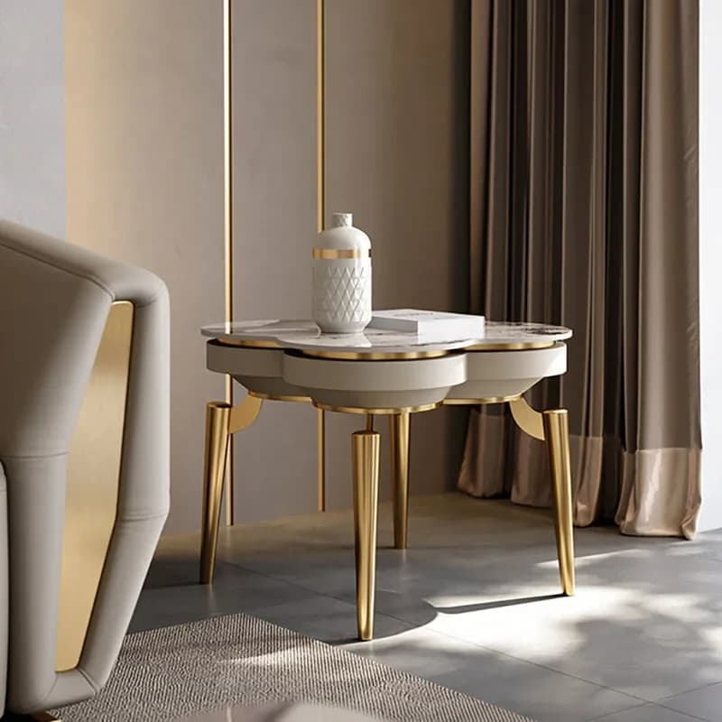 Modern Luxury Coffee Tables Marble Effect White Nordic Small Side Table Aesthetic Minimalist Stoliki Kawowe Home Furniture