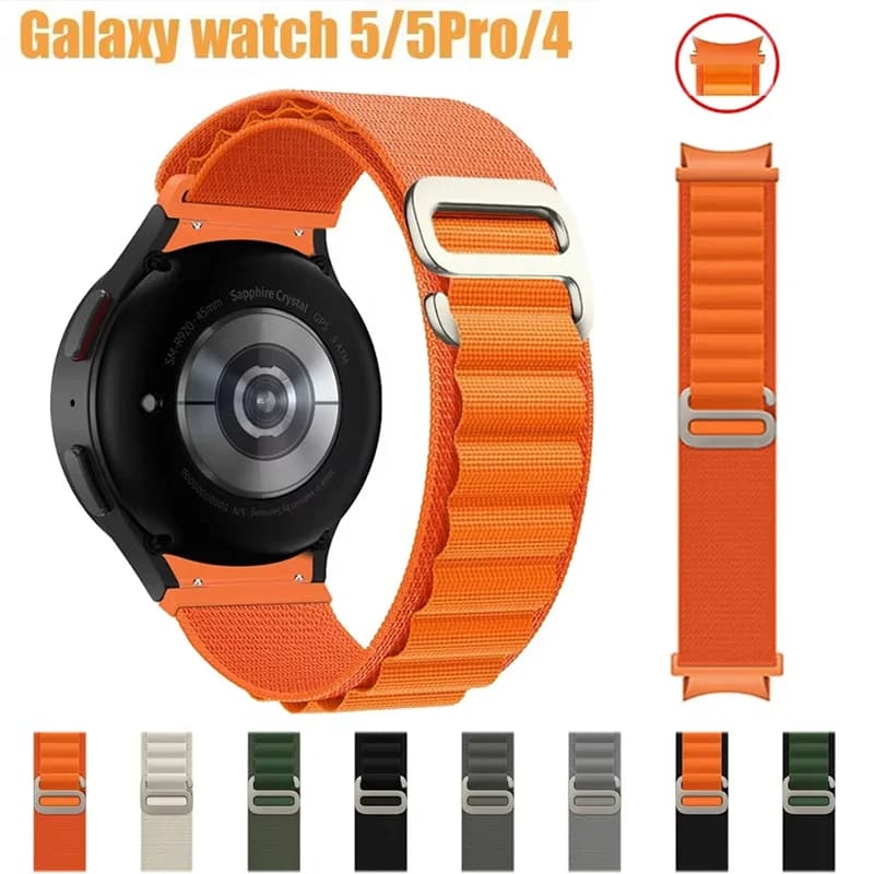 Sport Alpine Loop For Samsung Galaxy Watch 7 5 6 44mm Classic 43mm 47mm band G-hook nylon bracelet Watch 5 pro 4 Classic Strap