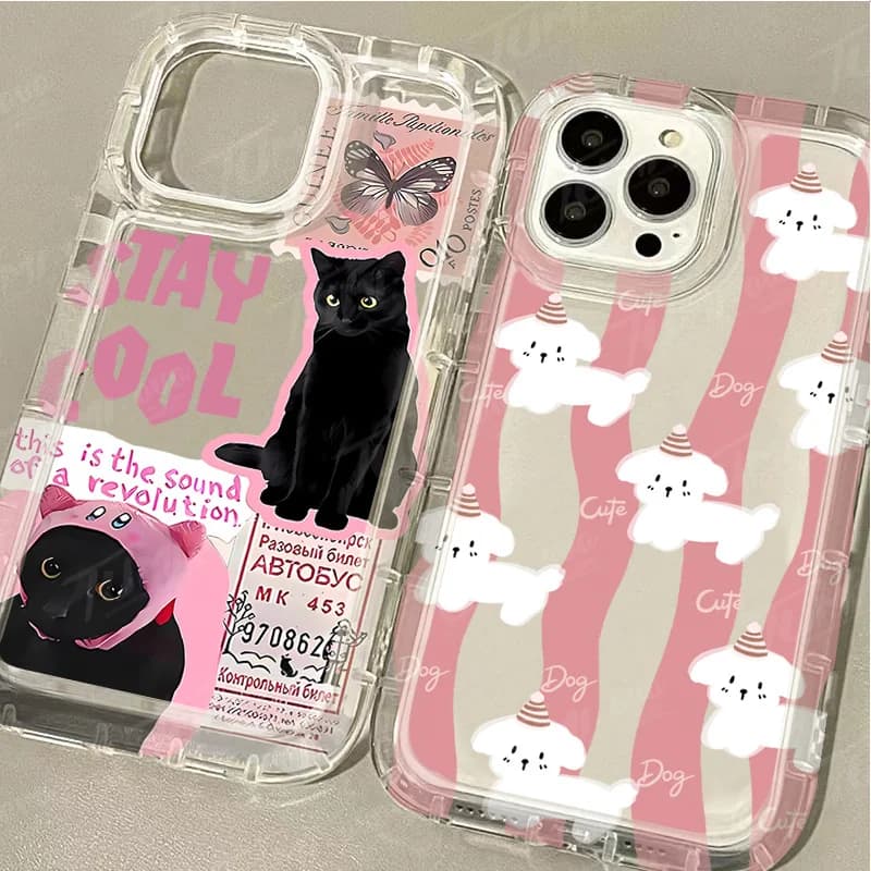 Cute Kittens and Puppies Case for Samsung Galaxy A15 A55 A05 A05S A14 A24 A13 A23 A73 A12 A22 A32 A52 A52S A72 A31 A51 A71 Cover