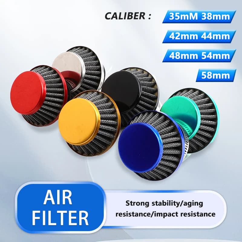 Universal 35mm 38mm 42mm 44mm Air Filter Clearner For Gas Motorized Bicycle Push Mini Moto Pocket Bike ATV Quad Motorcycle Parts