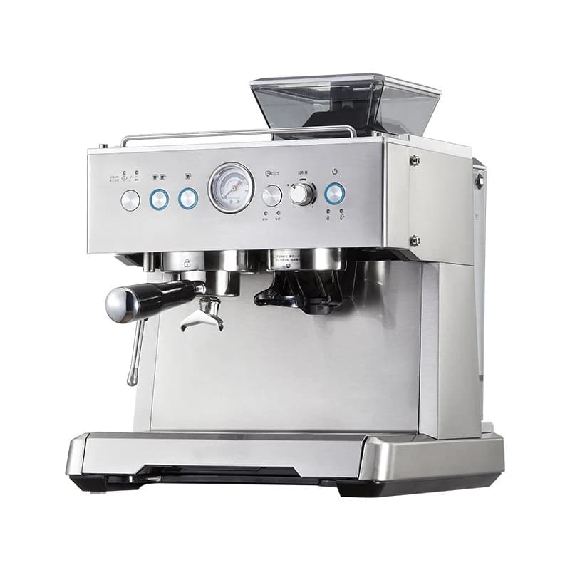 Compact Semi-Automatic Espresso Machine With Built-in Grinder For Home And Light Commercial Use