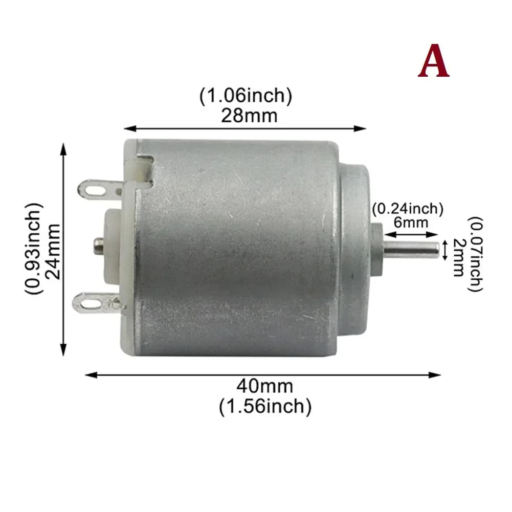 260 Mini Motor Stainless Steel Motors DC 3-12V Electric Machinery Tools High Speed Toy Car Fan DIY Motors 40x24mm