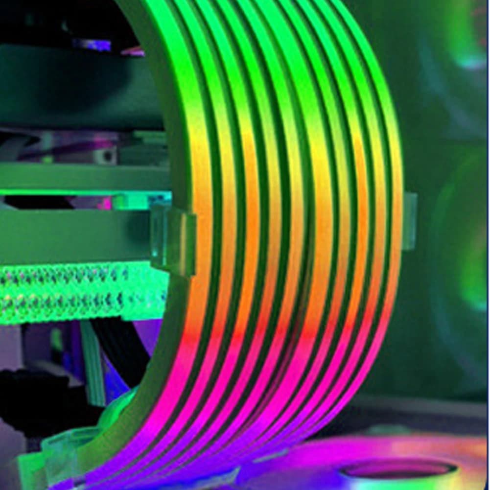 5V 3Pin ARGB Sync PC Cables 8Pin 24Pin PSU RGB Cable Extensions Flexible LED Strip Light DIY Kit for Computer Power Supply