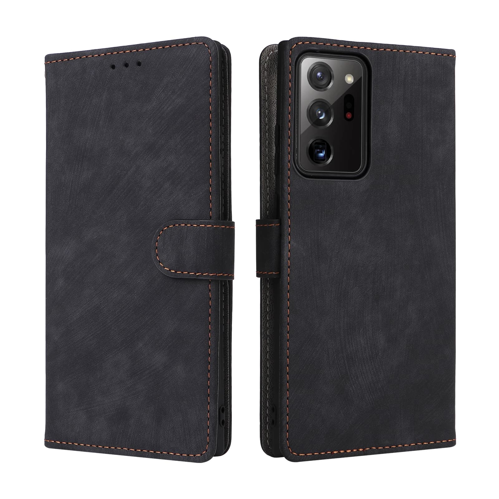 Flip Leather Cover For Samsung Galaxy Note20 Ultra Magnetic Button RFID Protection Anti Theft Card Slot Wallet Shockproof Case