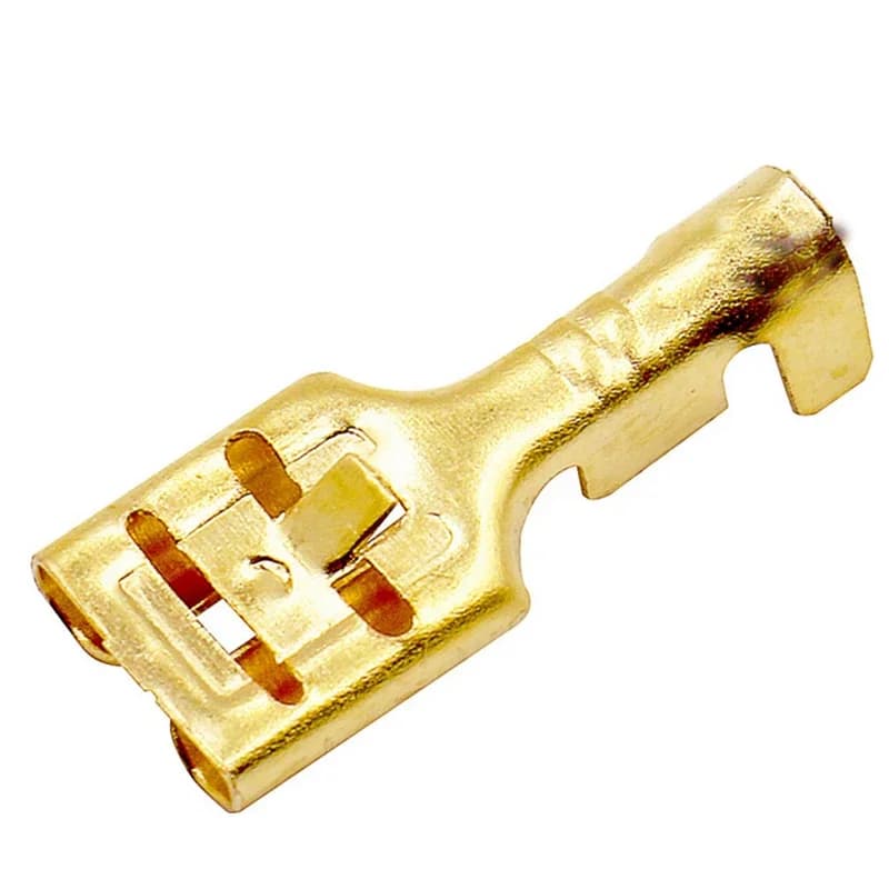 50/100/200pcs Female Spade Quick Splice Crimp Terminals 6.3mm Crimp Connector Non Insulated Terminal