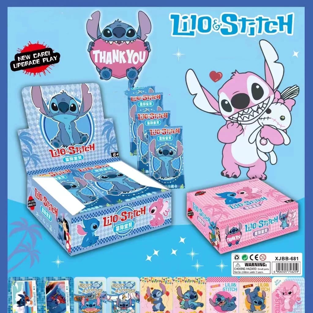 160 Pcs  Disney Lilo & Stitch Card Cute Cartoon Stitch Angel Character Card Fun Collection Card Children Toy Gift