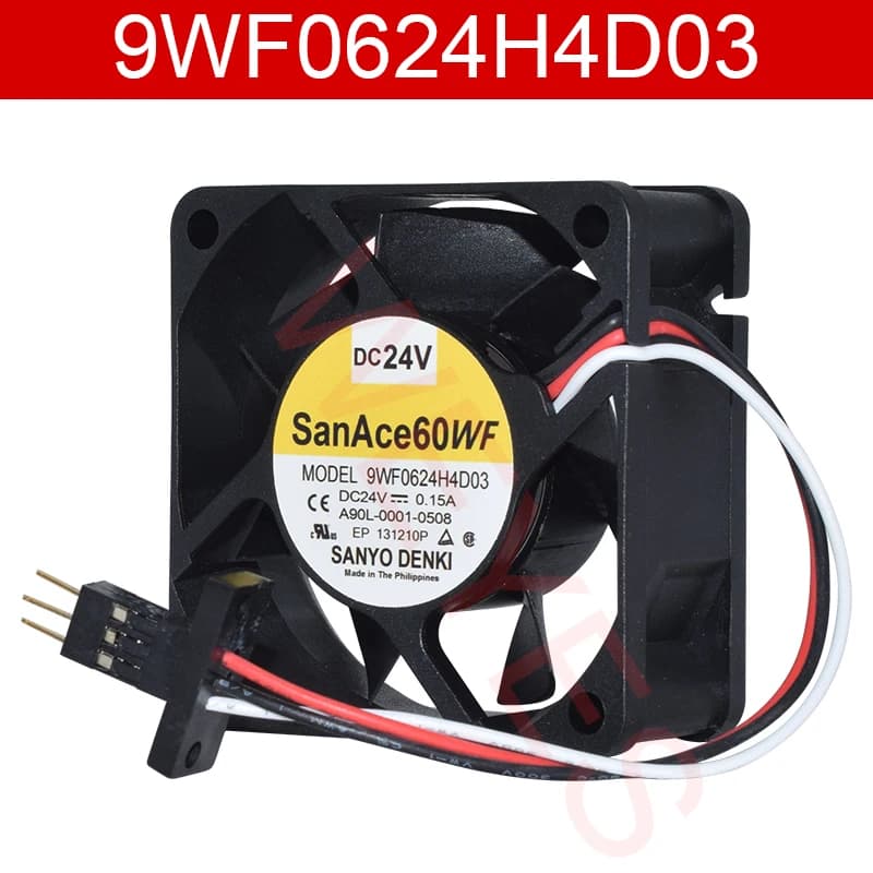 New For SanAce60WF  9WF0624H4D03 DC 24V 0.15A Three Lines Cooling Fan