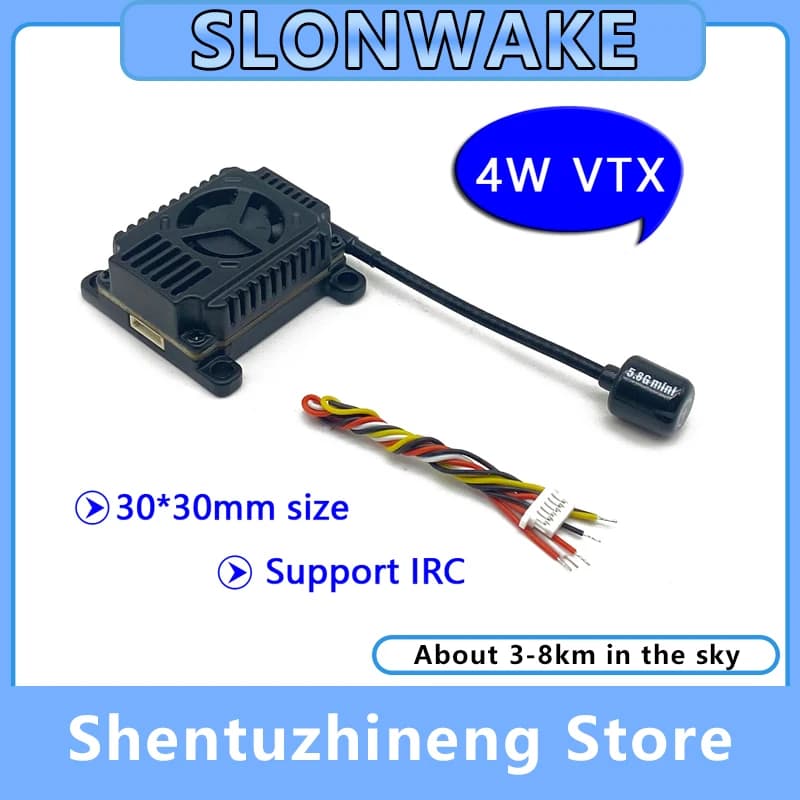 SLONWAKE FPV 5.8G 4W VTX transmitter 25mW/400mW/1000mW/2000mW/4000/mW Adjustable Video Transmitter