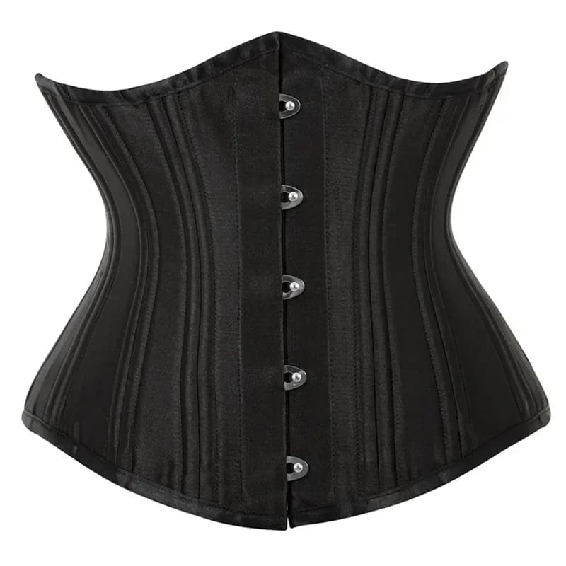 Corset Bustier Satin Underbust 26 Spiral Steel Boned Body Shaper Woman Sexy Waist Control Satin Plus Size Corselet Top