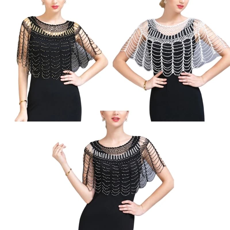 Beaded Evening Cape Women Beaded Shawl Wrap 1920s Shawl Wrap Shawl Evening Shawl Cape Shawl for Evening Drop Shipping