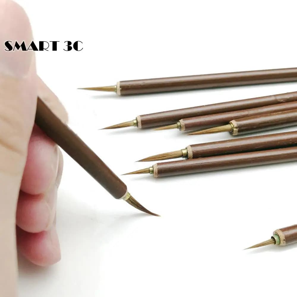 3pcs/set Metal Weasel Hair Brush Pen Hook Line Paint Brush Chinese Calligraphy Brush Art Oil Painting Brush