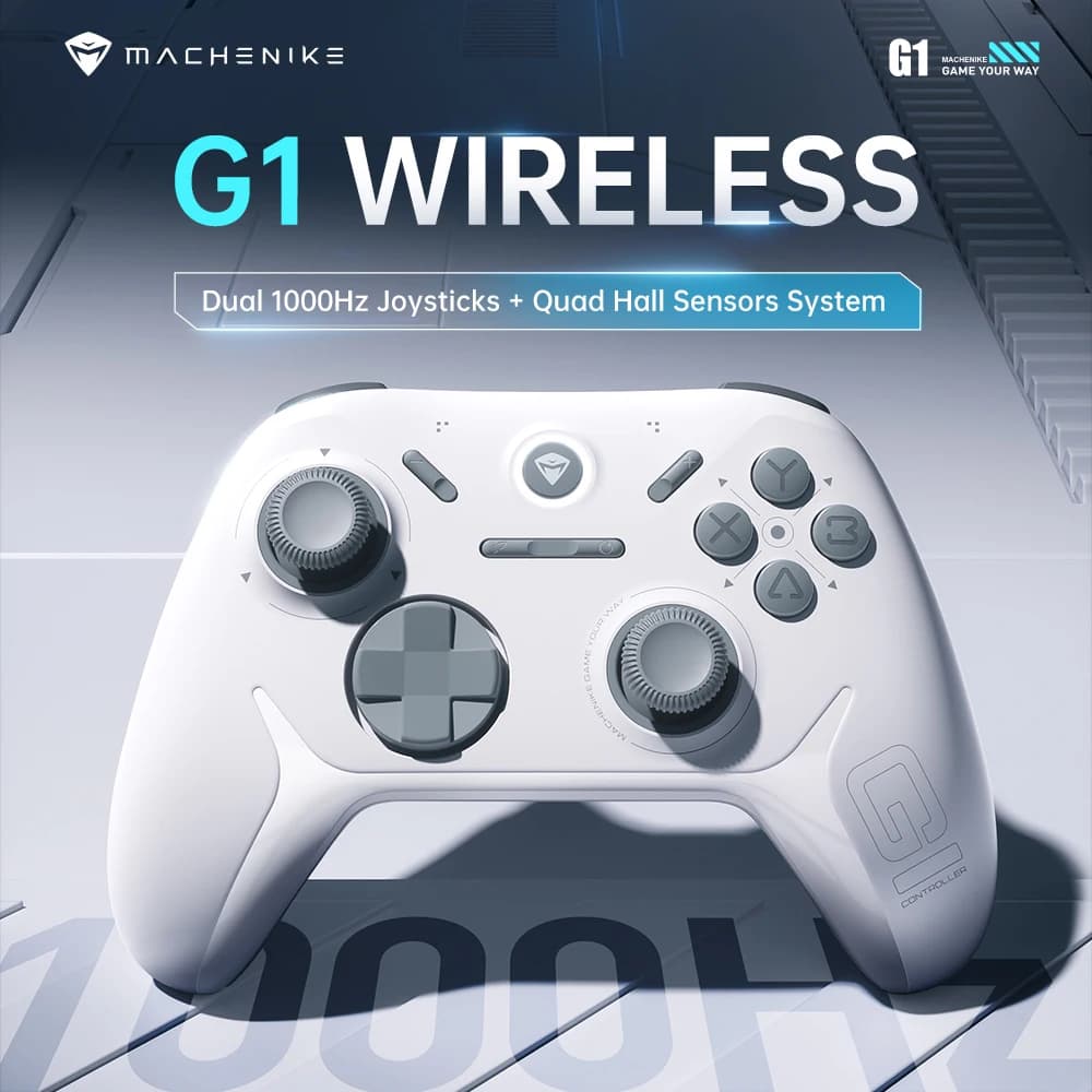 MACHENIKE G1 Wireless Gaming Controller with 1K Polling Rate Hall Effect Trigger Joystick For Nintendo Switch PC iOS Android