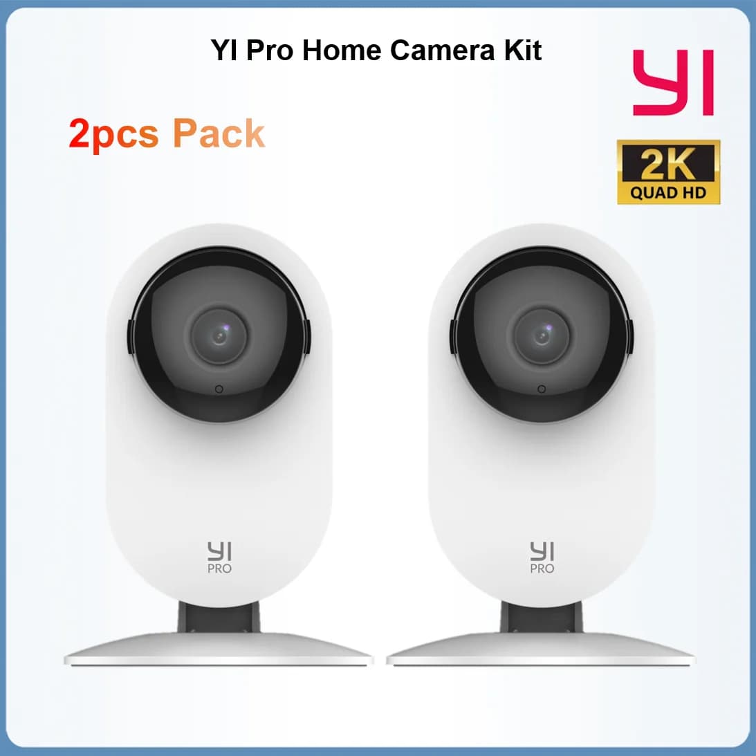 YI Pro Home Wifi Surveillance Cameras 2K IP CCTV Smart Security Monitor for Baby Pet Protection