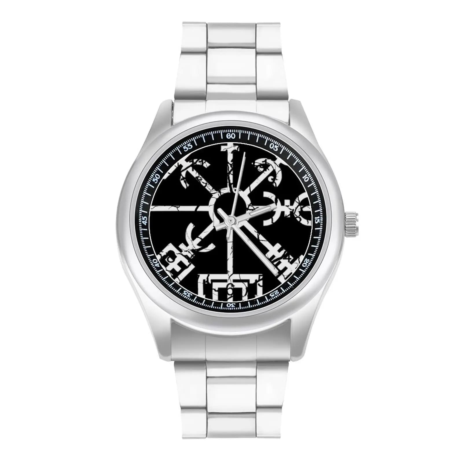 Norse Pagan Vegvisir Viking Compass Quartz Watch Valhalla Hugin Magic Steel Photo Wrist Watch Couple Travel Promotion Wristwatch