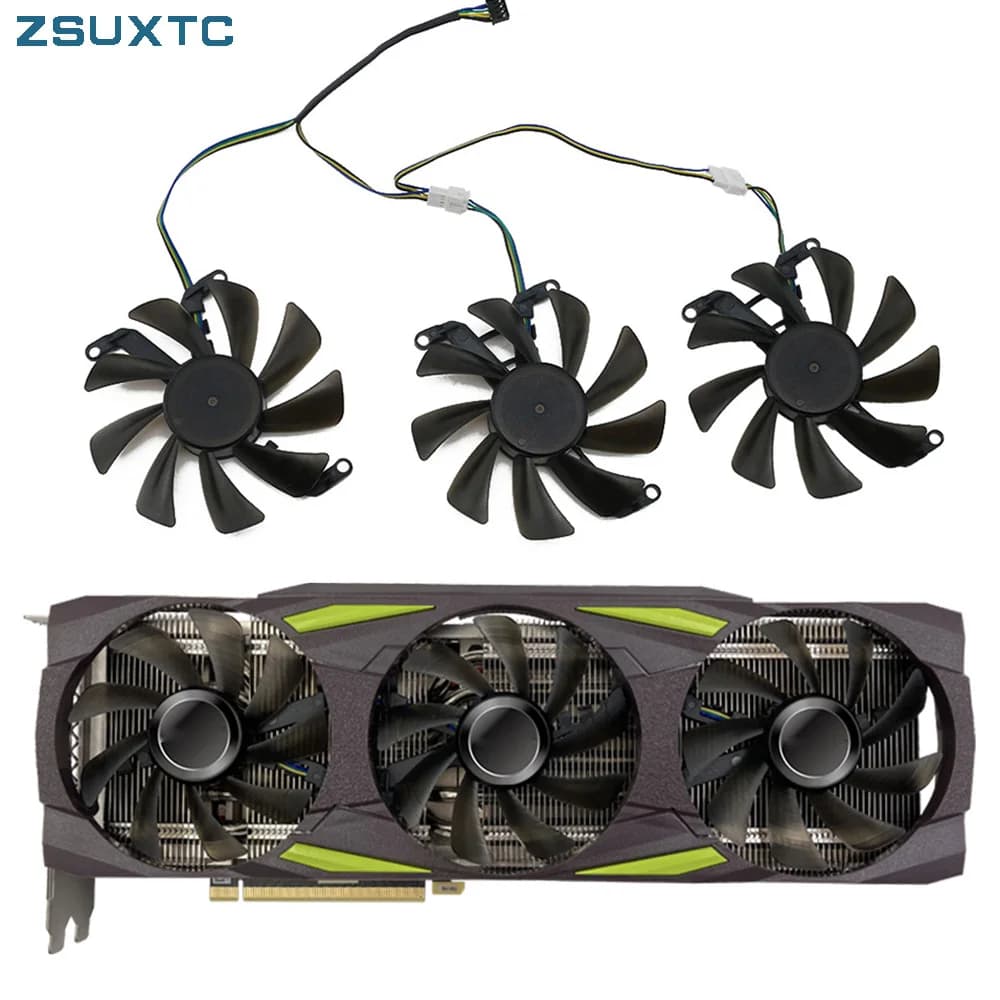 T129215SU Graphics Cooler Fan For ASL Manli RTX3080 3090 90HX Gallardo RTX3090 RTX3070 Ti 3080 Video Replace