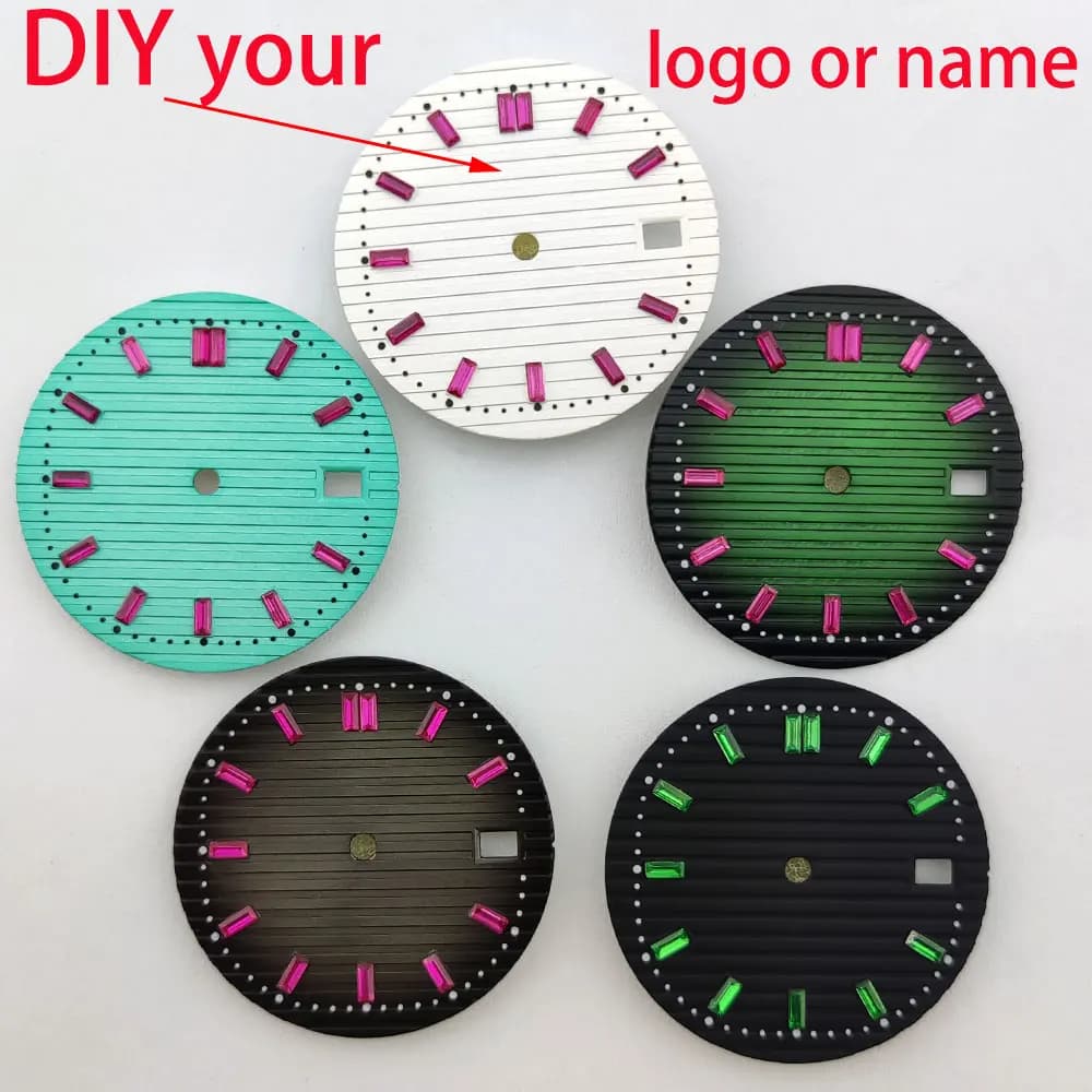 29.8MM Dial NH35NH36 Dial White/Black/Green/Bluc/gray/dial Customization Suitable for NH35/NH36 Movement Watch Replacement parts