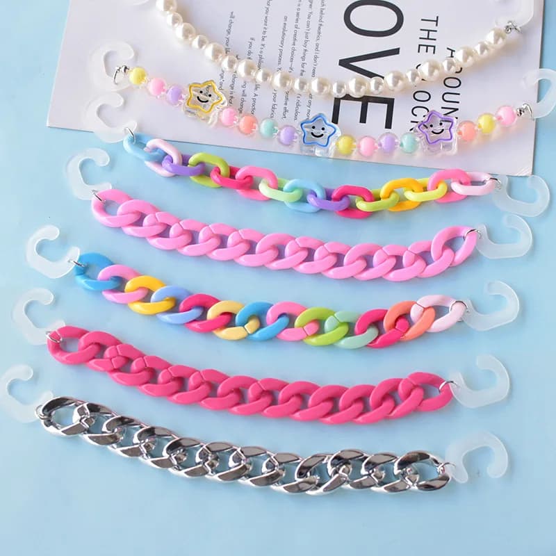 1pcs Sale chain shoes buckles charms gold rose diamond-mounted Accessories for knock bag clogs shoe Decorations woman kids gifts