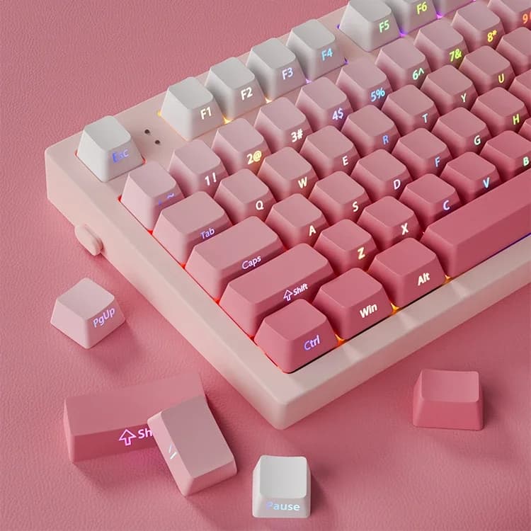 Flower side engraved keycap PBT light transmission original height Ai stone tarantula mechanical keyboard ez63