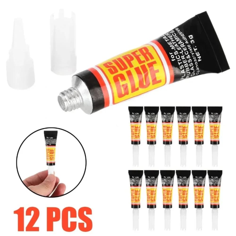 3/12 Pcs Epoxy Resin Super Glue Liquids Tube 502 Thermal Paste Shoe Repair Plastic Metal Superglue Strong Adhesive Uv Home