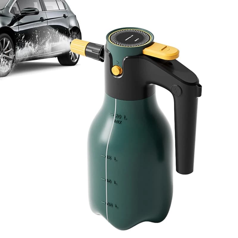 Upgraded 2L Electric Foam Spray Bottle 60° Adjustable High Pressure Car Wash Cannon for Vehicle/Home/Garden Cleaning Sprayer