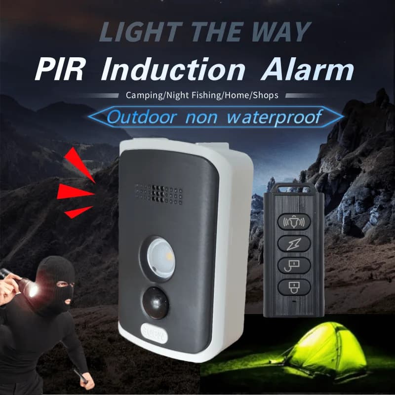 Wireless PIR Infrared Thermal Alarm Remote Control Outdoor Camping Anti-Animal Alarm Human Detection Sensor