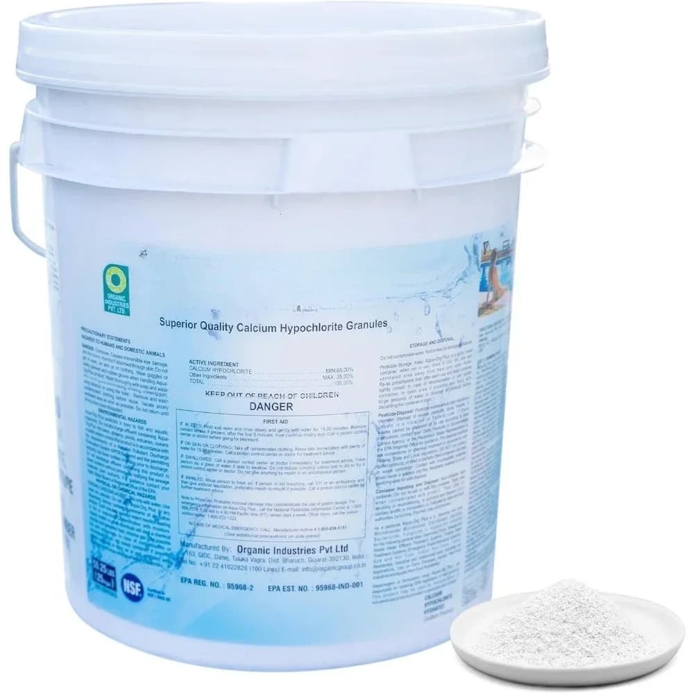 Hot sale.Popular Pool Shock- 65% Granular Cal Hypo-Swimming Pool Shock for In-Ground,Above Ground,Spas &Hot Tubs-50 Pound Pail