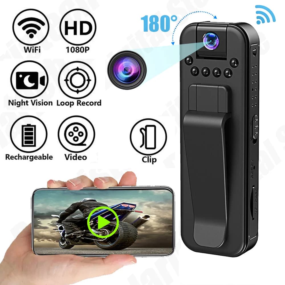 1080P HD WiFi Mini Portable Camera Small Digital Video Recorder Police Bodycam Infrared Night Vision Miniature Camcorder 2025