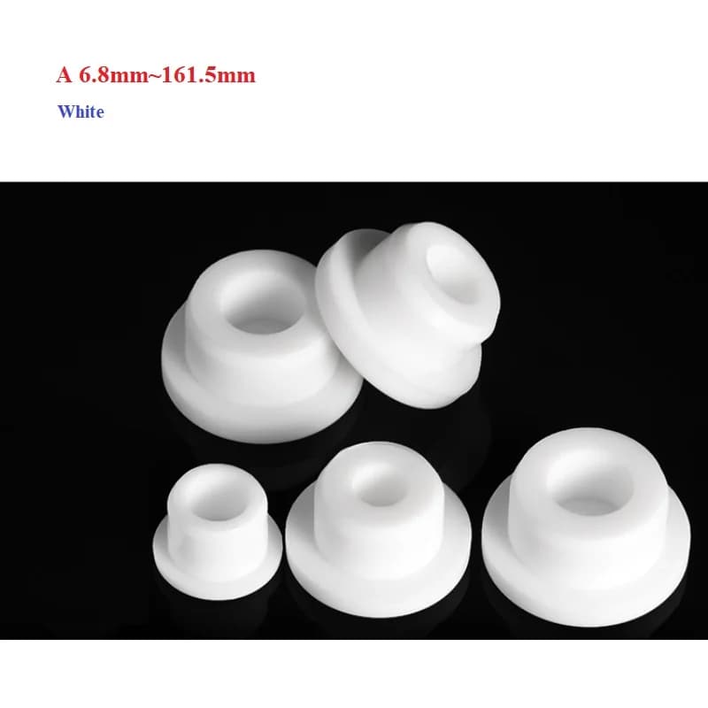 Bore 6.8-161.5mm Black/White Silicone Rubber Seal Hole Plugs Hollow Blanking End Cap Dustproof Plug Pipe Inserts T Type Stopper