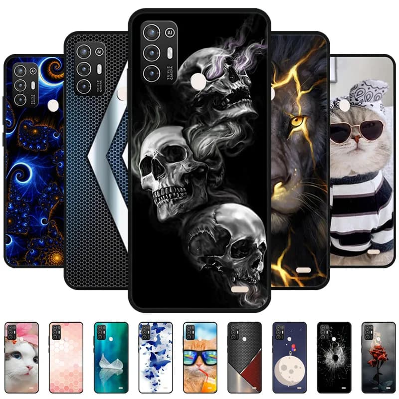 Soft Case For ZTE Blade A52 Shockproof Protective Back Cover For ZTE Blade A52 Fashion Painted TPU Silicone Phone Case Cover