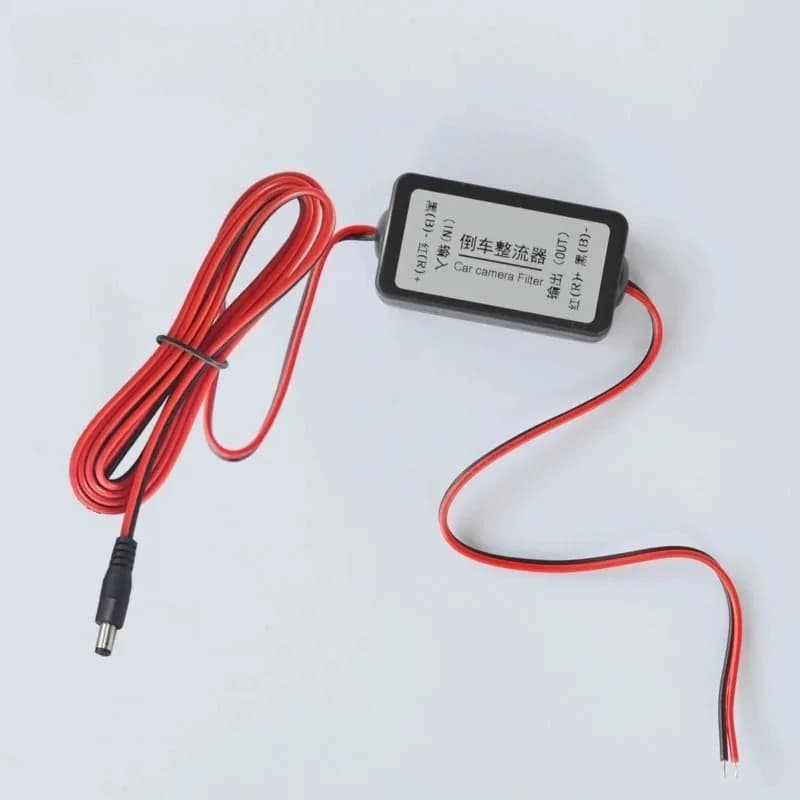 Car Rear View Rectifier, 12V DC Power Relay Capacitor Filter Connector for Backup Auto Car Camera Filter  Solve Ripple Splash