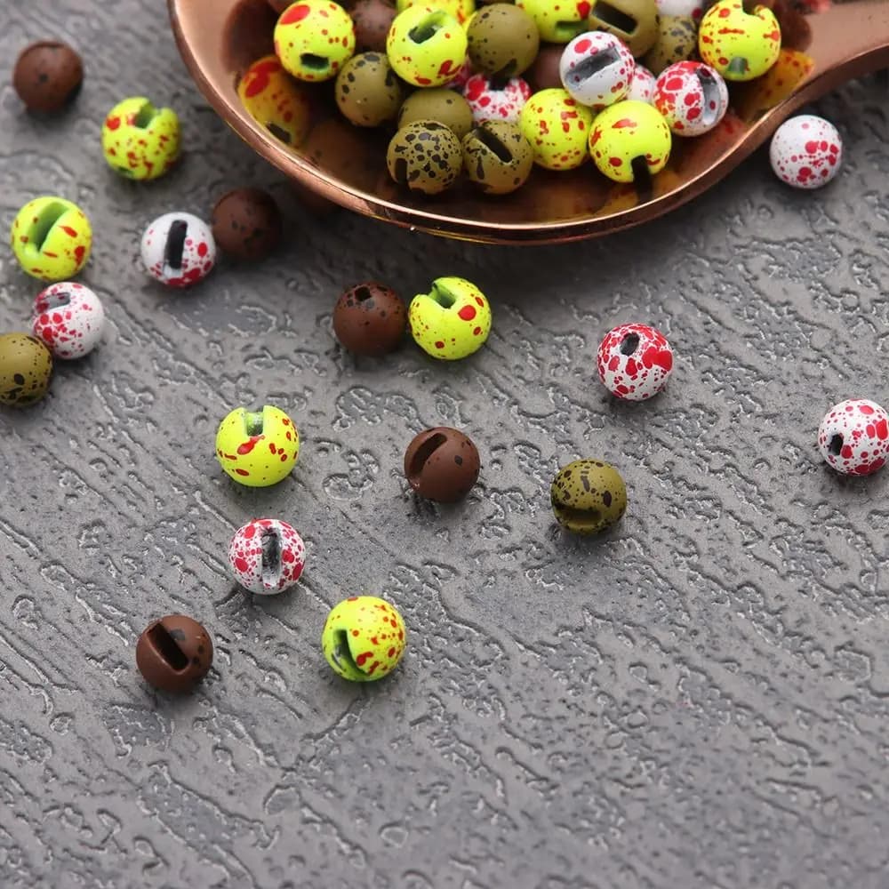 20 Pcs 2.5/3.0/3.5/4.0mm Coulorful Slotted Tungsten Beads Fly Tying Beads Tungsten 2.5mm/3.0mm/3.5mm/4.0mm Fly Tying Material