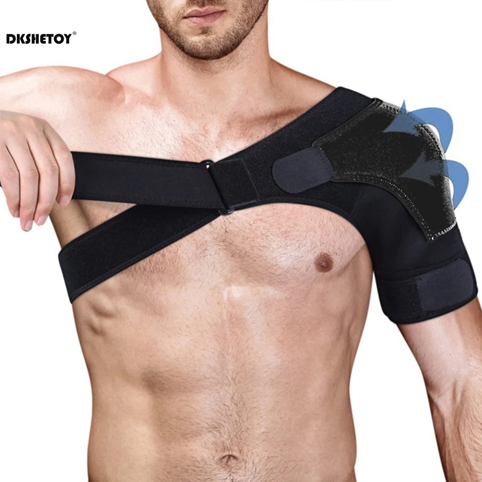 Adjustable shoulder support Brace for Torn Rotator Cuff Support Tendonitis with Pressure Pad for Shoulder Joint Pain Relief