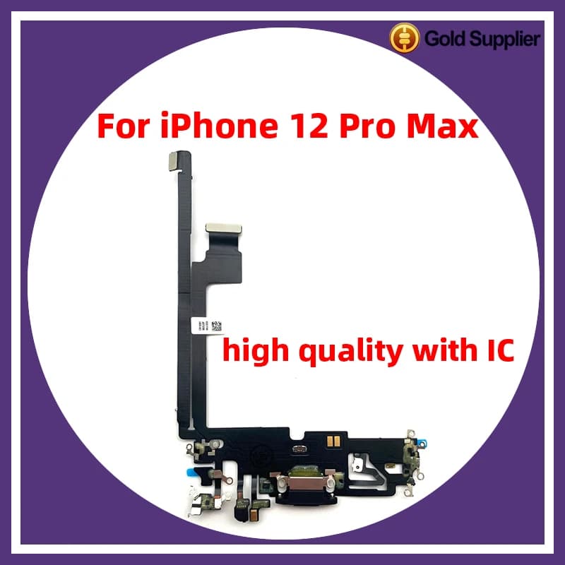 New 1:1 with IC For iphone 12 pro max 12pro max Charging Port Flex Microphone Mini USB Charger Dock Connector Repair