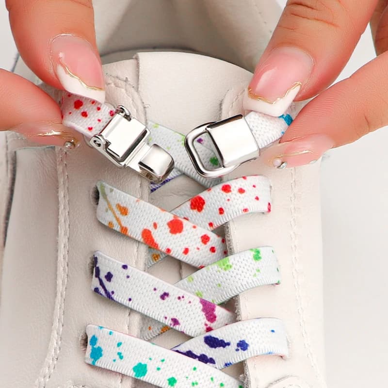 New No Tie Shoe Laces For Sneakers Elastic Shoelaces Flat Perfect choice for sports enthusiasts Lazy Shoe Lace Rubber band