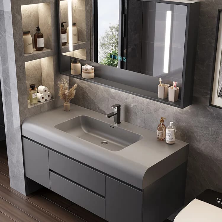 Luxury integrated basin, bathroom, washbasin, wash basin, face basin, bathroom cabinet combination
