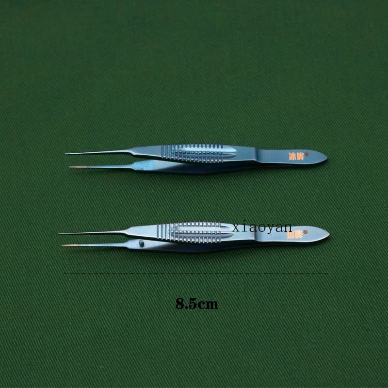 Brand Eye tweezers Titanium Alloy 8.5cm straight teeth Eye instruments Medical tools Eye tweezers