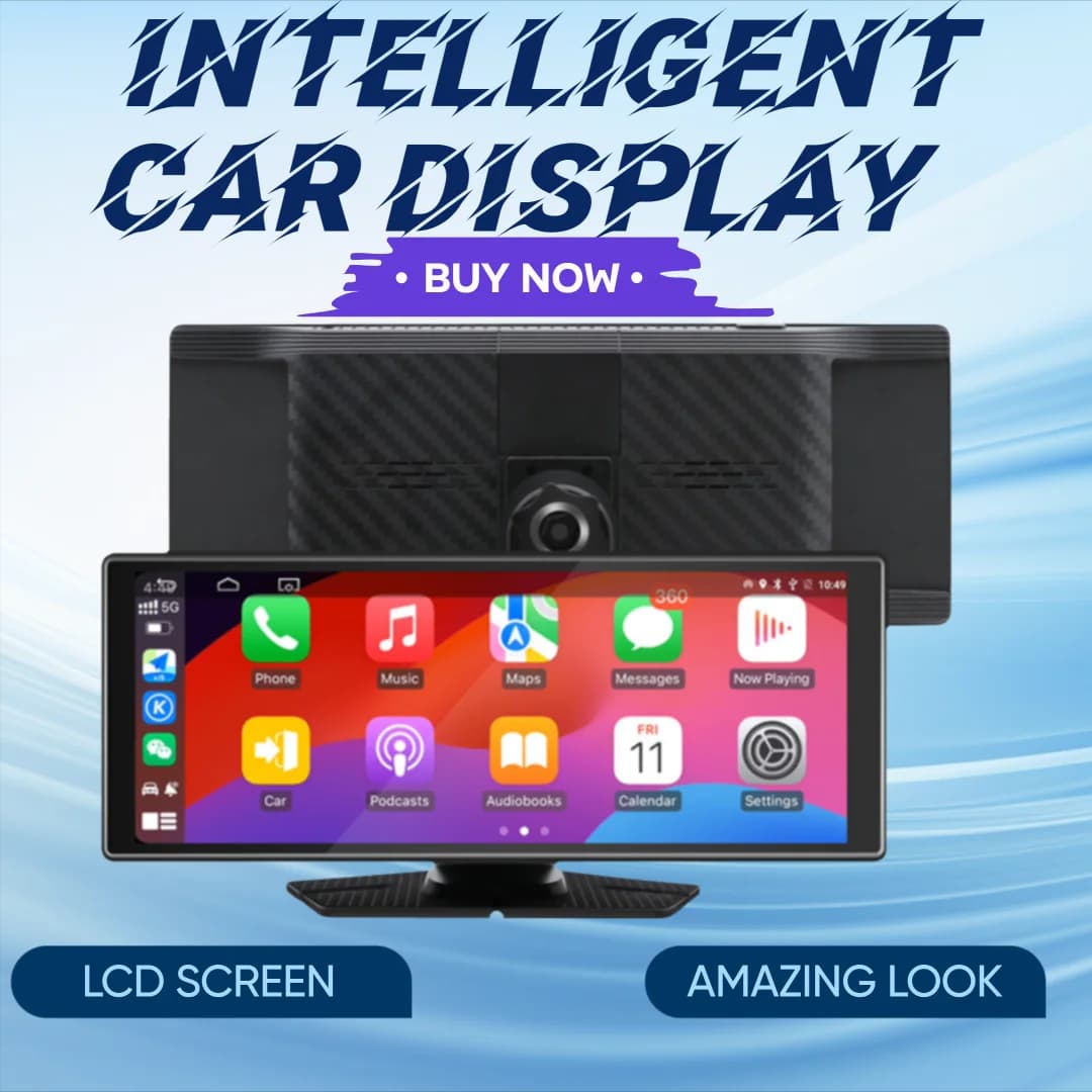 10.26In 4K DVR Wireless CarPlay Android Auto Dash Cam GPS Navigation 170° Wide Angle 24H Parking Monitor Night Vision