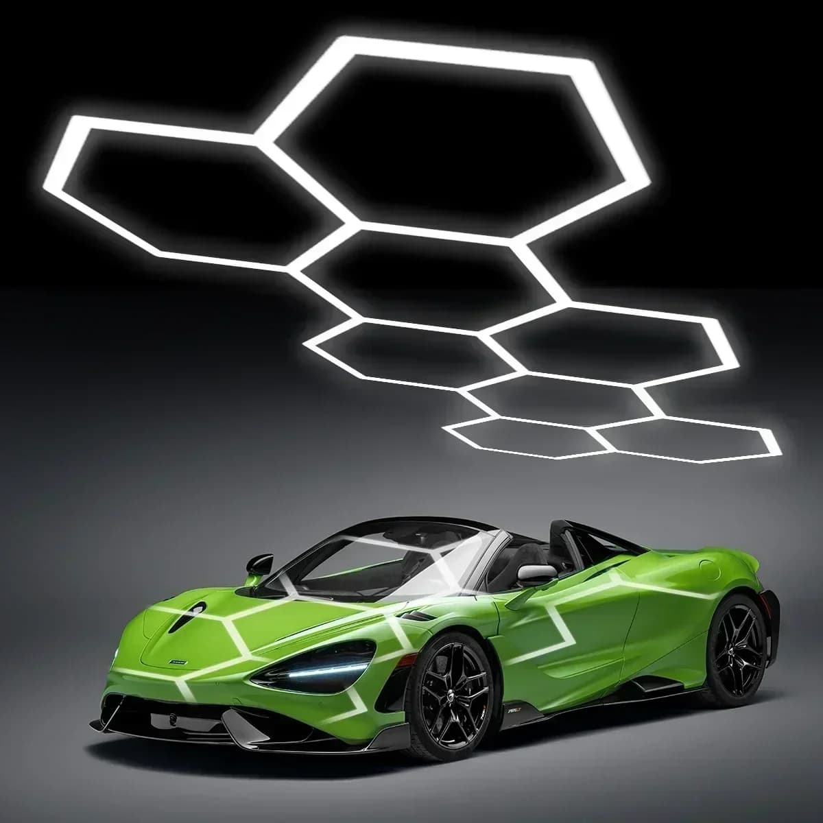 Cutomized Barbershop Hexagon led honeycomb light garage lamps 110V-240V Tube Ceiling Lighting For Auto Car Body Repair Workshop