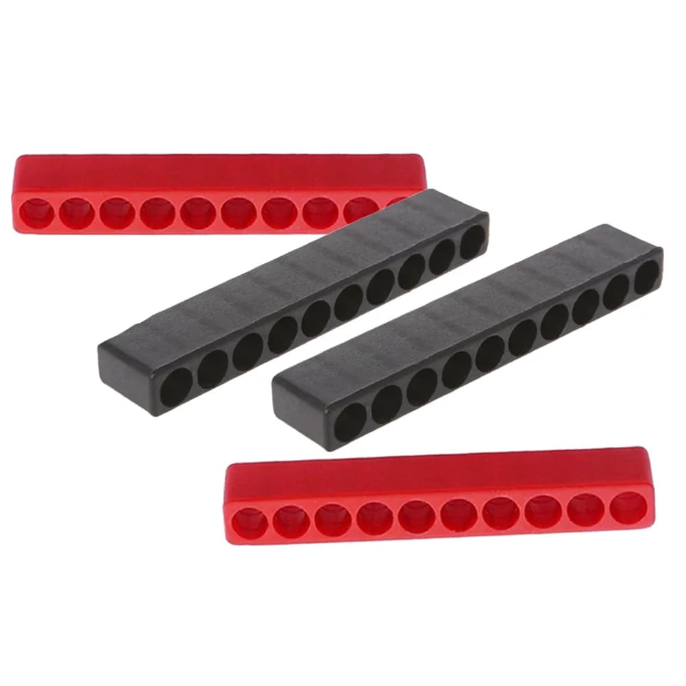 4pcs 10 Holes Screwdriver Bit Holder Storage Soft Rubber Organizer 1/4 Inch Hex Screwdriver Head Drill Bit Stand Case Power Tool
