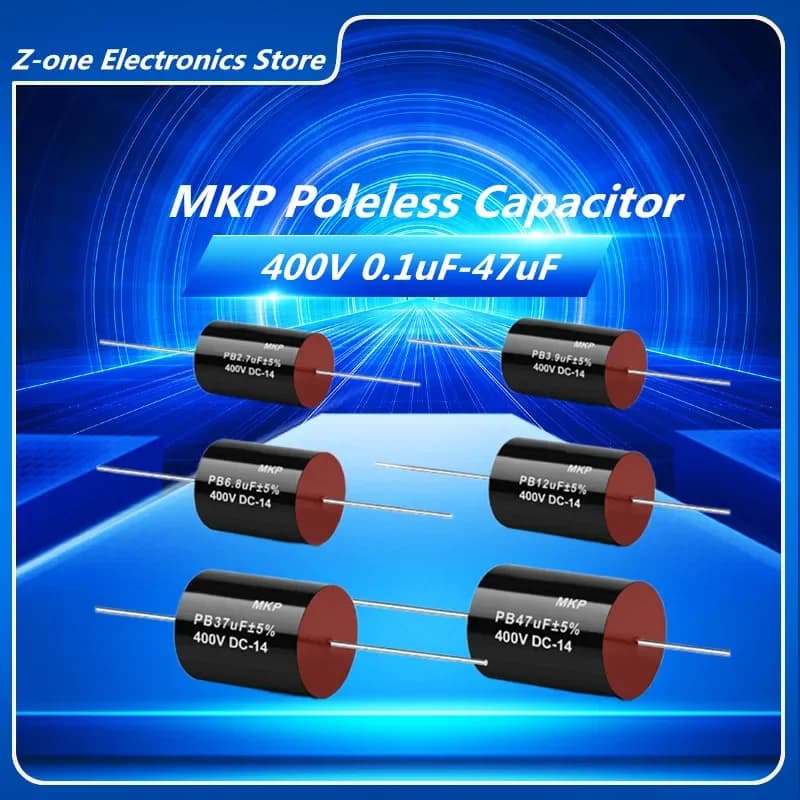 5pcs  0.22UF-47UF 400V SCR Polypropylene MKP Non-Polarity Tweeter Speaker Frequency Divider Capacitor 400V2.2/3.3/4.7/6.8/10UF