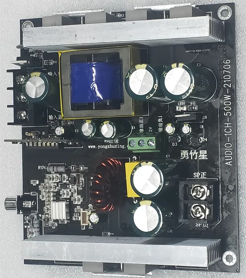 12V Car 500W Digital Amplifier Board with Boost Circuit High Efficiency HIFI